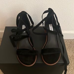 Steve Madden wrap up heeled sandals! Never worn!